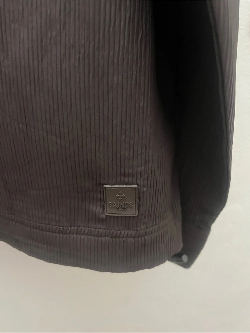 Saints Studio Black Ribbed Button-Up Jacket